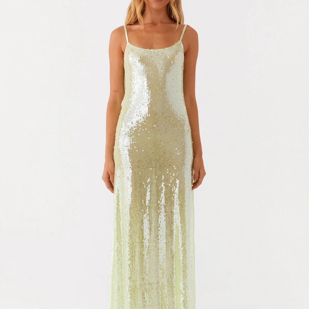 Peppermayo mint green sequin dress